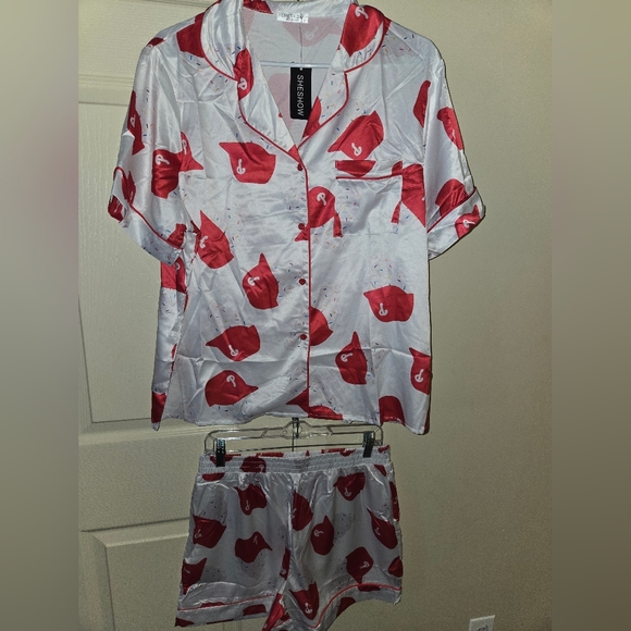 NWT Satin MLB & Ice Cream Satin Pajama Set - Picture 3 of 4